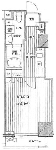 Feel A 渋谷 6階 間取り図