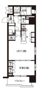 レジディア御茶ノ水 1105 間取り図