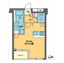 カスタリア高輪台2 202 間取り図