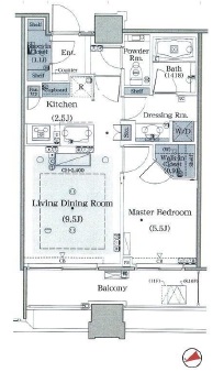 パークコート虎ノ門愛宕タワー 11階 間取り図