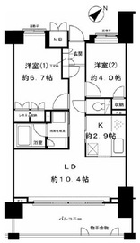 御殿山南パークハウス 6階 間取り図