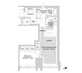 ラ・トゥール新宿グランド 701 間取り図