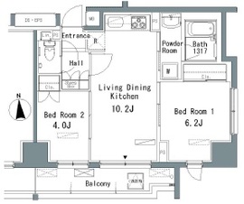 パークアクシス仲御徒町 202 間取り図