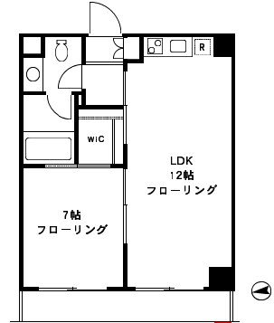 四谷デュープレックスD-R 2階 間取り図