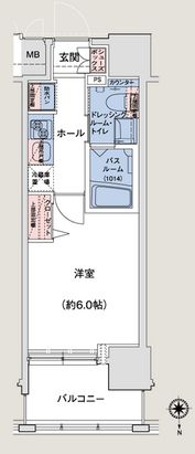 エステムプラザ芝公園 4階 間取り図