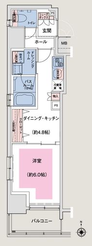 エステムプラザ芝公園 6階 間取り図