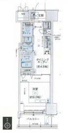 エステムプラザ芝公園 4階 間取り図