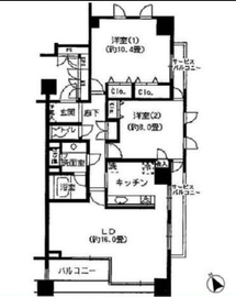 麻布市兵衛町ホームズ 6階 間取り図