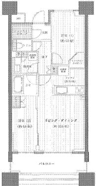 クレヴィアタワー目黒不動前 19階 間取り図