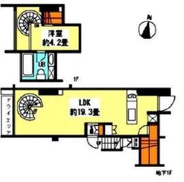 デュフレ自由が丘 1階 間取り図