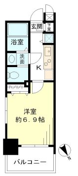レジデンシア麻布十番 703 間取り図