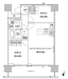 パークハビオ渋谷本町レジデンス 1005 間取り図