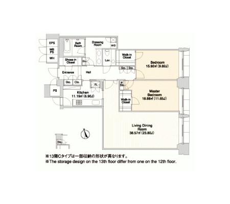 ラ・トゥール半蔵門 1204 間取り図