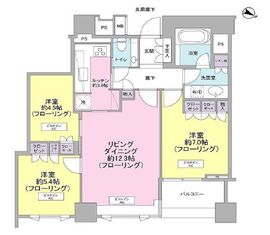 グランスイート六番町 3階 間取り図