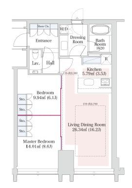 ラ・トゥール新宿グランド 2901 間取り図
