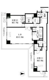 恵比寿ガーデンテラス弐番館 1109 間取り図