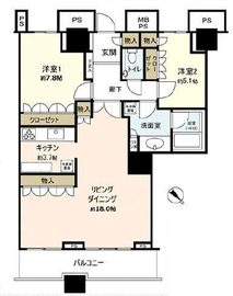 ザ・東京タワーズ シータワー 38階 間取り図