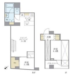 アパートメンツ元麻布内田坂 102 間取り図