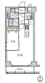 アスール菊川 206 間取り図