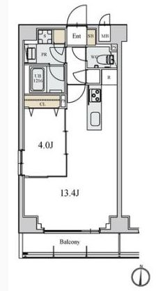 アスール菊川 606 間取り図