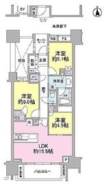 プラウド神楽坂 4階 間取り図