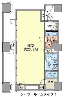 ルネ新宿御苑タワー 2001 間取り図