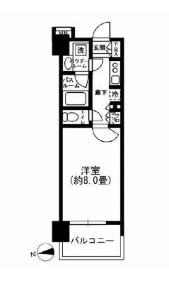 セントラルプレイス新宿御苑前 5階 間取り図
