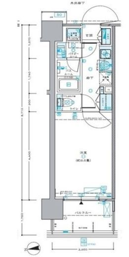 セントラルプレイス新宿御苑前 9階 間取り図
