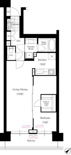 ブリリアイスト三軒茶屋アイビーテラス i806 間取り図