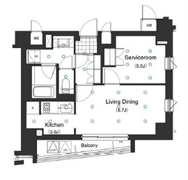 ブリリアイスト北沢 302 間取り図