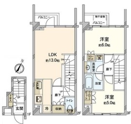 オープンレジデンス南青山イーストテラス 1階 間取り図
