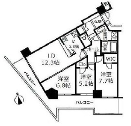 キャピタルマークタワー 16階 間取り図