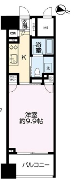 プラティーク日本橋 9階 間取り図
