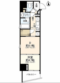 パークリュクス新宿御苑前mono 9階 間取り図