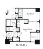 レックス赤坂レジデンス 5階 間取り図