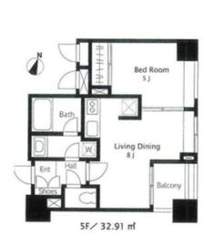 レックス赤坂レジデンス 5階 間取り図