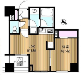 レックス赤坂レジデンス 5階 間取り図