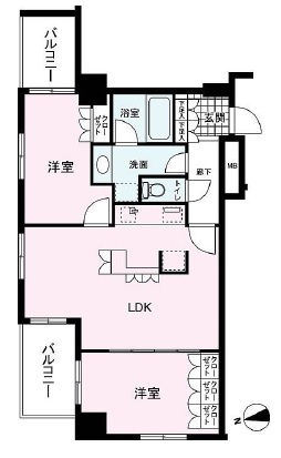 スカイグランデ汐留 11階 間取り図