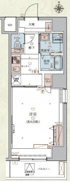 リヴシティ両国参番館 6階 間取り図