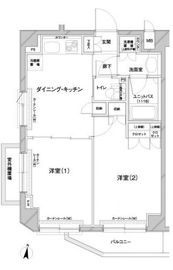 ルーブル中野本町 2階 間取り図