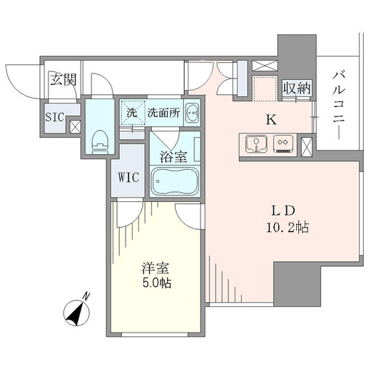 プランドール水天宮 1305 間取り図