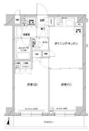 ルーブル中野本町 5階 間取り図