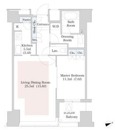 ラ・トゥール新宿 2316 間取り図