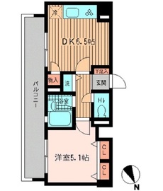 ラポール三田 706 間取り図