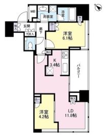 クロスエアタワー 16階 間取り図