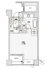 カスタリア銀座 801 間取り図