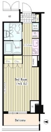 トレステージ四谷 803 間取り図