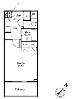 スペーシア三軒茶屋弐番館 304 間取り図