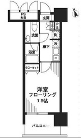 フォンテーヌ芝浦 503 間取り図