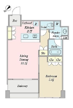 パークホームズ武蔵小山 19階 間取り図